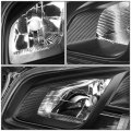 Halogen Models Projector Headlights Assembly Tool Kit Compatible With Nissan Maxima 09-14 Pair Black Housing