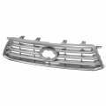 To1200306 Factory Style Front Bumper Grill Grille Assembly For Toyota Highlander Base 2008-2010 Painted Silver Gray 