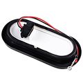 Xenon White Clear Lens Oval 10 Led Brake Stop Turn Tail Light Trailer Truck Rv Boat Van 8x