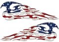 Weston Ink Tribal Style Flame Graphics With American Flag 