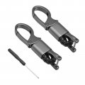 Augeny 2pcs Car Key Fobchains 360 Degrees Rotatable Leather Keys Chain Holder With Anti-lost D-ring Universal Sturdy Metal Key 