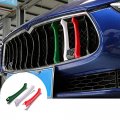 Hotrimworld Abs A Front Center Grille Grill Insert Trim Cover 3pcs For Maserati Ghibli 2014-2017 