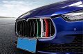 Hotrimworld Abs A Front Center Grille Grill Insert Trim Cover 3pcs For Maserati Ghibli 2014-2017