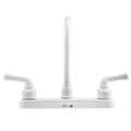 Dura Faucet Df-pk210c-wt Hi-rise Rv Kitchen Classical Levers Motorhome 5th Fifth Wheel Travel Trailer Replacement White 