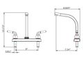 Dura Faucet Df-pk210c-wt Hi-rise Rv Kitchen Classical Levers Motorhome 5th Fifth Wheel Travel Trailer Replacement White