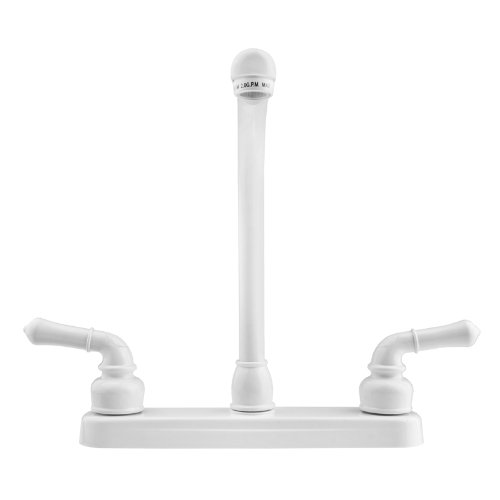 Dura Faucet Df-pk210c-wt Hi-rise Rv Kitchen Classical Levers Motorhome 5th Fifth Wheel Travel Trailer Replacement White