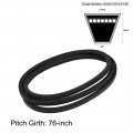 Uxcell A76 Drive V-belts 76 Pitch Length 13mm Width 8mm Thick Jis Standard A-section Rubber Transmission Belt