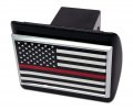 Firefighter Flag On Black Hitch Cover