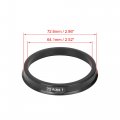 X Autohaux 4pcs Plastic 72 6mm Od To 64 1mm Id Car Hub Centric Rings Wheel Bore Center Spacer Black