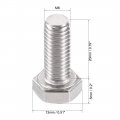 Uxcell M8x20mm Hex Bolts 304 Stainless Steel Hexagon Left Hand Screw Bolt 2pcs