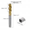 Uxcell Spiral Flute Thread Taps 3 8-16 Unc 2b Screw Threading Tap Titanium Coated 6542 High Speed Steel Machine Tapping Tools