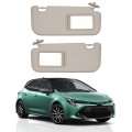 Dasbecan Beige Pair Sun Visor With Vanity Mirror For Toyota Corolla 2019 2020 2021 2022 2023 2024 Replaces 74320-02f50-a0 