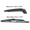 X Autohaux 15inch Car Rear Windshield Wiper Blade Arm Set For Volvo V70 2004 2005 2006 2007
