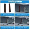 X Autohaux Pair B Pillar Trim Panel Driver Passenger Windshield Outer Side For Dodge Grand Caravan 2008-2020 Chrysler Town