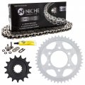 Niche Drive Sprocket Chain Combo For Kawasaki Versys 1000 Front 15 Rear 43 Tooth 525v O-ring 116 Links
