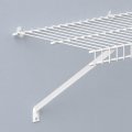 White Wire Shelving Support Bracket For 12 And 16 Deep Shelves With Anchors Screws Replacement Closetmaid 8 Pack 
