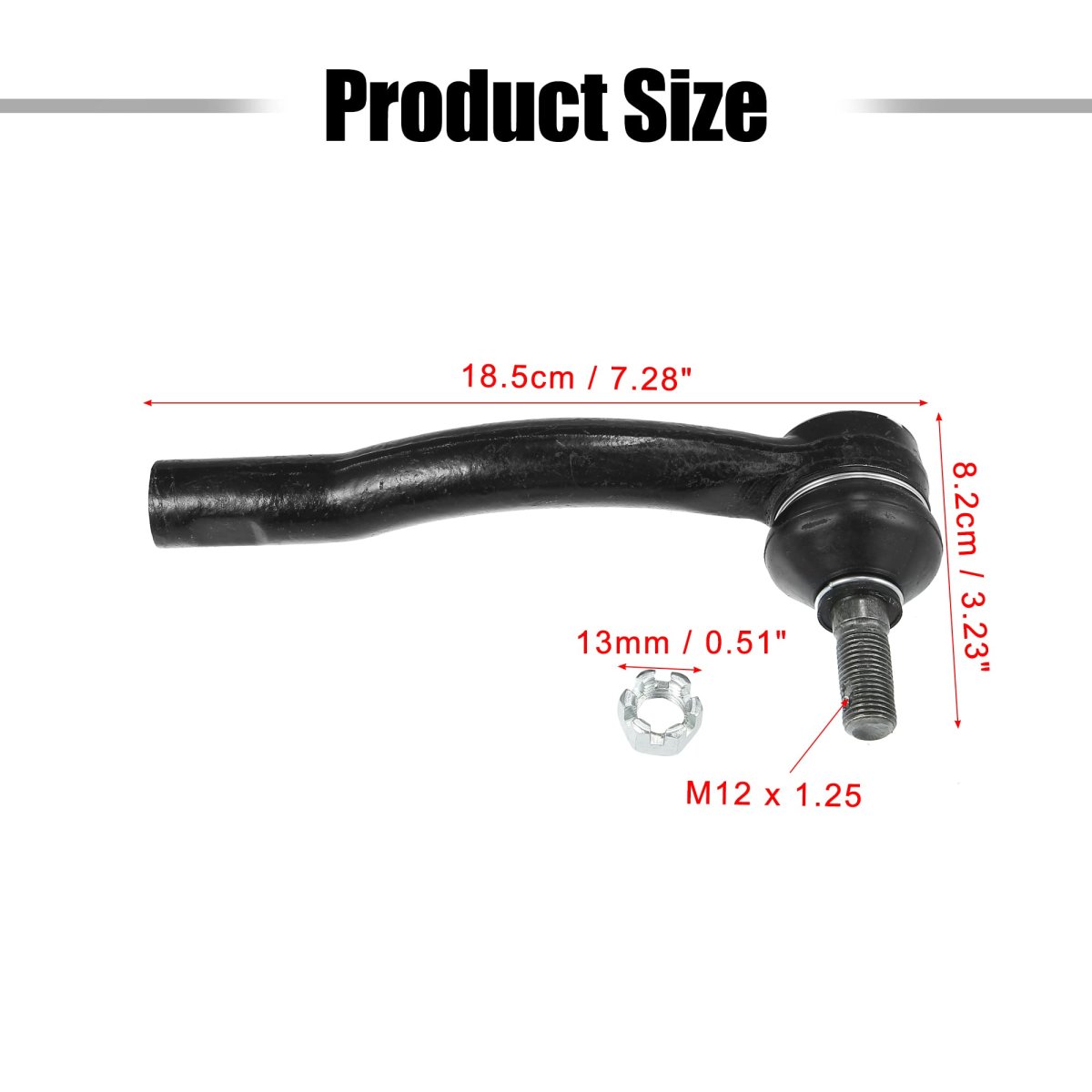 Front Outer Tie Rod End Links Es80432 Es80431 For Toyota Corolla 2003 2008 2 Piece Set Black Metal Suspension Steering Part