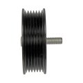 Engine Idler Pulley For Freightliner Columbia 2019 Aluminum Serpentine Belt Type 5mm Thickness M6 1 0 Groove Replacement Black 