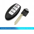 X Autohaux 2pcs 4 Buttons Uncut Insert Key Fob Remote Control Case Shell For Nissan Altima 2007-2012 Maxima 2010-2014
