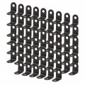 Uxcell 60pcs Angle Bracket Metal 12x12mm Black Corner Brace Fastener L Shaped Right Brackets Protector Shelf Support With