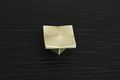 Hamilton Bowes Satin Brass Cabinet Hardware Square 1 4 Modern Basic Knob Gold Vibrant Amber 
