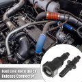 X Autohaux 9 89mm Sae To 10 5mm Straight Fuel Line Hose Quick Release Connector Disconnect Nylon 2pcs