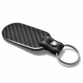 Ipick Image For Cadillac Xt4 Logo Real Black Carbon Fiber Tag Style Key Chain Keychain Exclusive Official Licensed