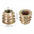 Uxcell Furniture Threaded Insert Nuts Zinc Alloy M8 Internal Threads 12mm Length 20pcs