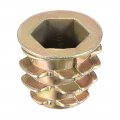 Uxcell Furniture Threaded Insert Nuts Zinc Alloy M8 Internal Threads 12mm Length 20pcs