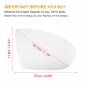 X Autohaux Car Rearview Right Passenger Side Heated Mirror Glass Replacement W Backing Plate For Chevrolet Cruze 2016-2019