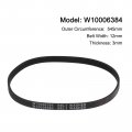 Uxcell 2pcs W10006384 Washer Drive Belt Power Transmission Replaces Part For Washing Machine Dryer