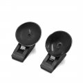 Uxcell 2pcs Black Plastic Suction Cup Windshield Curtain Card Photo Clip For Vehicle