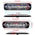10pcs 5 Amber White 6-led Ultra Slim Emergency Warning Hazard Construction Flash Strobe Lights