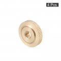 Uxcell Knurled Thumb Nuts 4pcs M6 X D20mm H5mm Brass Nut Flat Head Through Hole Lock Adjusting For 3d Printer Parts