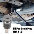 Uxcell M14 X 1 5mm Thread Gray Magnetic Car Universal Engine Oil Pan Drain Plug Bolt Kit With Washer
