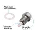 Uxcell M14 X 1 5mm Thread Gray Magnetic Car Universal Engine Oil Pan Drain Plug Bolt Kit With Washer