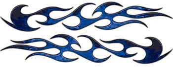 Thin Traditional Style Flame Graphics In Inferno Blue Flames