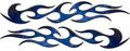 Thin Traditional Style Flame Graphics In Inferno Blue Flames 