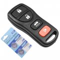 Hqrp Transmitter And Two Batteries Compatible With Infiniti Qx56 2004 2005 2006 2007 06 07 04 05 Key-fob Remote Shell Case