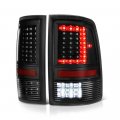 C-shape Full Led Tail Light Lamp For 2009-2018 Dodge Ram 1500 2500 3500 Factory Incandescent Model Matte Black Housing Driver 