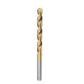 High Speed Steel Straight Shank Twist Drill Bit Fully Ground Titanium Coated 7 2mm Diameter 109mm Total Length 60mm 