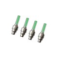 Led Valve Stem Caps Lights Kit Pack Of 4 Bike Wheel Bicycle Rim For Mountain Roads Bmx Hybrid General Bike Strip Green 
