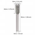 Uxcell Diamond Burrs Bits Grinding Drill Carving Rotary Tool For Glass Stone Ceramic 120 Grit 1 4 Shank 8mm Cylinder Ball Nose