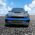 Front Bumper Lip For 2002-2003 Subaru Impreza Wrx Sedan Rs Not Fits Wagon Sti Style Pu Unpainted Spoiler Splitter By Ikon
