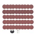 50pcs Quick Change Discs Set Roll Lock Sanding Disc With 1 4 Holder Aluminum Oxide 36 60 80 120 240 Grit 2 Inch For Surface 