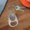 Graphics More Marist College Secondary Logo Keychain Chrome Metal Spinning Oval Bottle Opener 