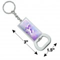 Graphics More Magical Mom Unicorn And Baby Keychain Rectangle Chrome Plated Metal Bottle Cap Opener