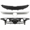 Hecasa Grille Grille Trim Upper Cover Assembly Compatible With 2021-2022 Honda Accord Sedan Front Bumper Grill Set 3pcs Black