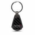 Ipick Image Compatible With Dodge Challenger Real Black Carbon Fiber Gunmetal Metal Teardrop Key Chain
