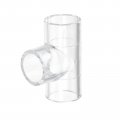Uxcell 4pcs Clear Elbow Fitting 20mm 0 79 3 Way Acrylic T-shaped Pipe Adapter For Connecting Water Pipes